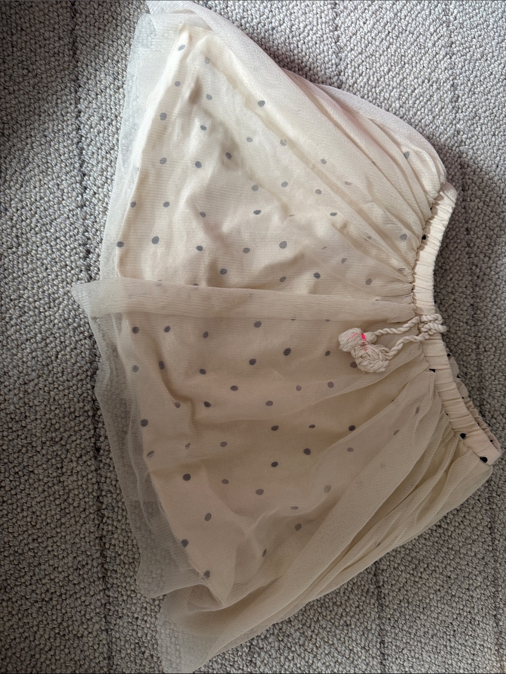 Zara Beige Polka Dot Tulle Skirt size 4-5 years EUC